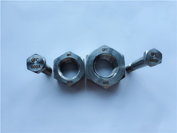 alojo 660 heksaj rigliloj kaj nuksoj, fermetiloj din1.4980